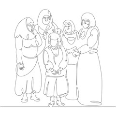 Muslim family migrants