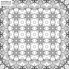 Flower Mandala. Coloringbook page template