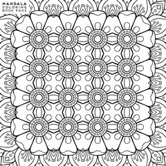 Flower Mandala. Coloringbook page template