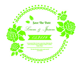 wedding invitation card flower frame