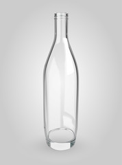 Vector Glass Transparent Bottle Illustration - Isolated