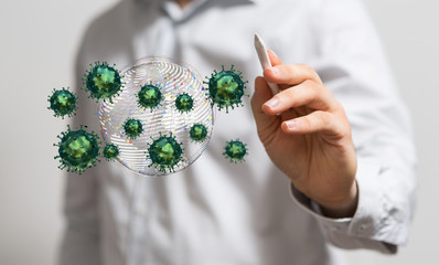 Virus  denoted is single-stranded protection virus..