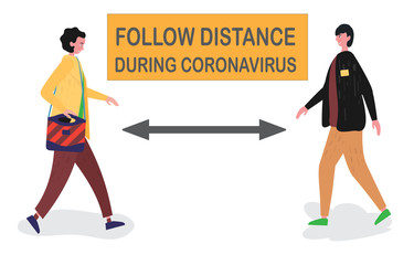 Social distancing concept. Stay at home order and stop coronavirus banner