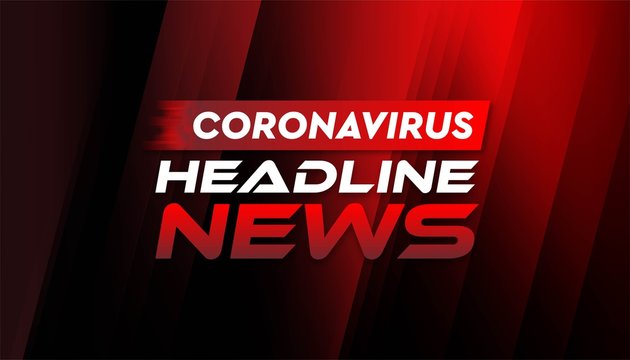 Headline news coronavirus banner background vector template.