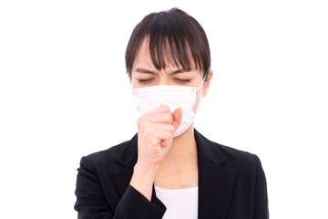 マスクをしたビジネスウーマン