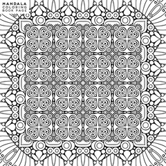 Flower Mandala. Coloringbook page template