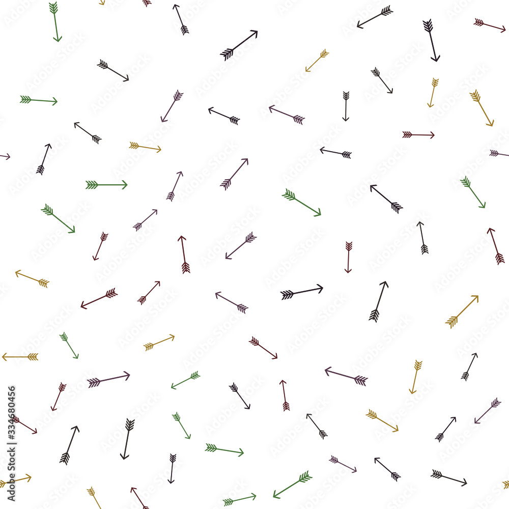 Poster seamless vector pattern with different arrows. modern cursor illustration