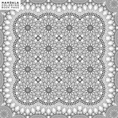 Flower Mandala. Coloringbook page template