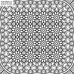 Flower Mandala. Coloringbook page template