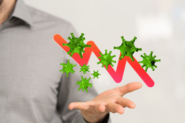 The coronavirus impacts the global economy..