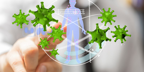 epidemic coronavirus digital 3d flu