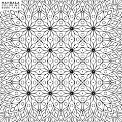 Flower Mandala. Coloringbook page template