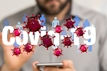 Coronavirus abstract background. Medical Genetics Bacteriological Microorganism..