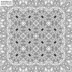 Flower Mandala. Coloringbook page template