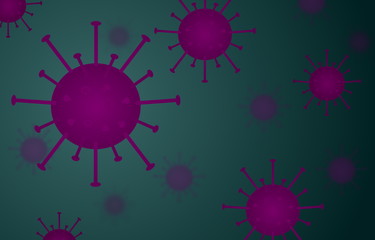 Coronavirus image design on background