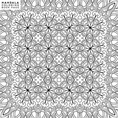 Flower Mandala. Coloringbook page template