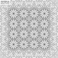 Flower Mandala. Coloringbook page template