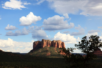 Fototapeta premium Sedona, Arizona / USA - August 01, 2015: Arizona landscape near Sedona, Sedona, Arizona, USA