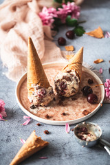 Glace Forêt Noire au Chocolat pour l 'été