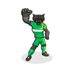 Jaguar cartoon mascot design illustration