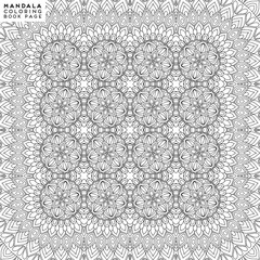 Flower Mandala. Coloringbook page template