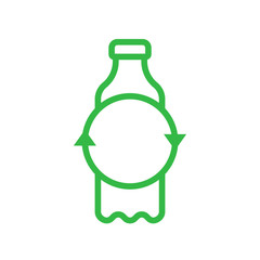 Recycle plastic bottle. Icon. Vector