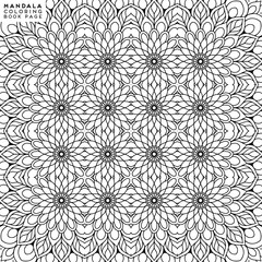 Flower Mandala. Coloringbook page template