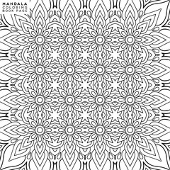 Flower Mandala. Coloringbook page template