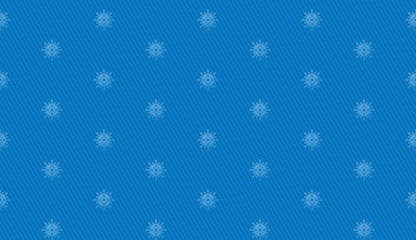 Blue virus seamless pattern hexagon position