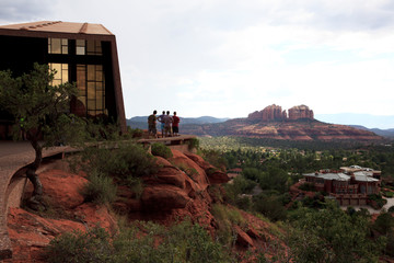 Sedona, Arizona / USA - August 01, 2015: Chapel of the Holy Cross church, Sedona, Arizona, USA