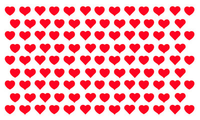 Vector, heart-shaped background, line,many forms, on a white background