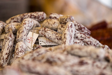 closeup of sausage