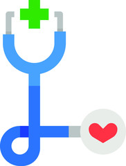 Obraz premium Clip-art Illustration of a Medical Stethoscope