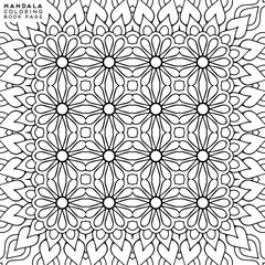 Flower Mandala. Coloringbook page template