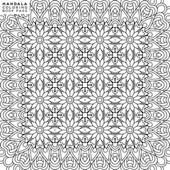 Flower Mandala. Coloringbook page template