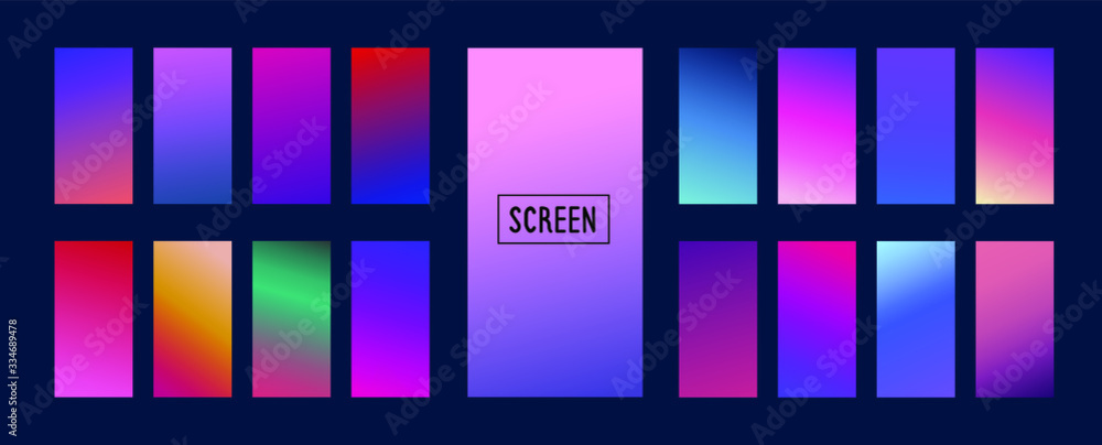 Poster abstract creative multicolored blurred vector background set. minimal style texture for your art and