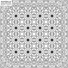 Flower Mandala. Coloringbook page template