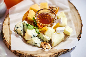 few pieces of cheese