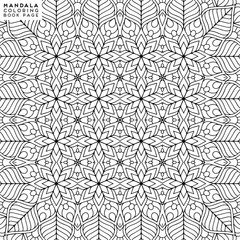 Flower Mandala. Coloringbook page template