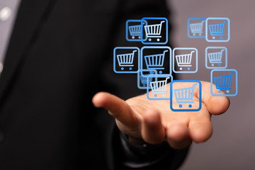 Add To Cart Internet Web Store Buy Online E-Commerce concept.