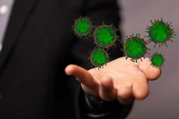 Coronavirus abstract background. protection Genetics Bacteriological Microorganism..