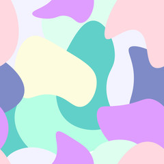 Fototapeta na wymiar Seamless colorful soft shapes pattern 