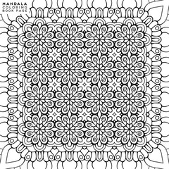 Flower Mandala. Coloringbook page template