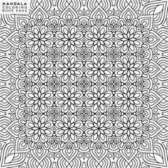 Fototapeta premium Flower Mandala. Coloringbook page template