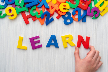Fototapeta premium Spelling the word LEARN