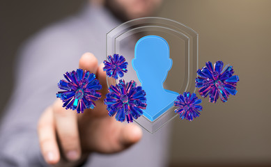 epidemic coronavirus 2019-nCoV 3d (2019-nCoV). .