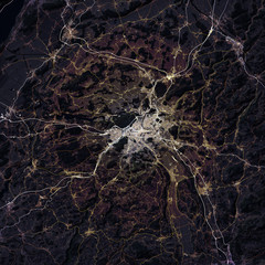 Map Bern city. Switzerland