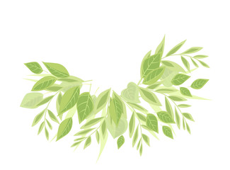 Background with green leaves