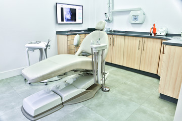Interior of modern dentist office