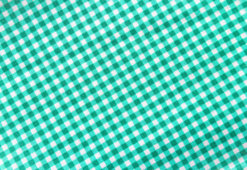 Green and white tablecloth texture